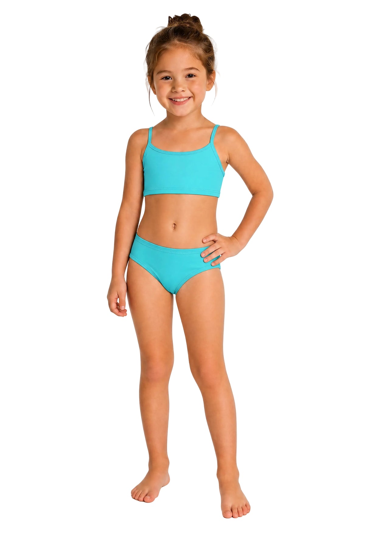 Girls UPF 50+ Bikini 2-Piece Swimsuit Set | Turquoise