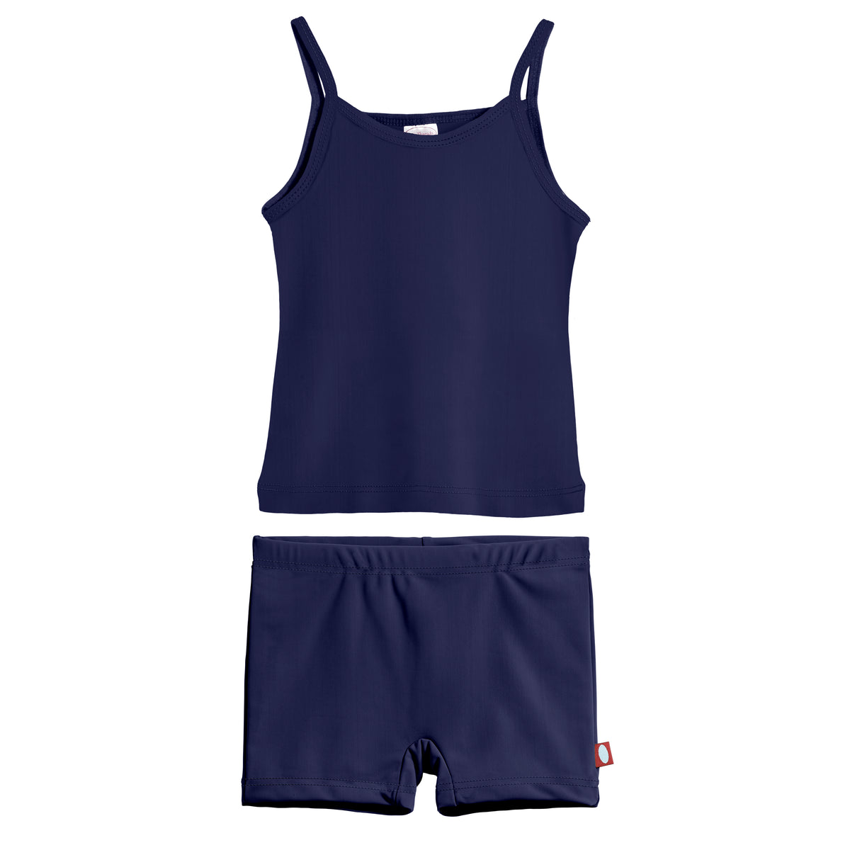 Girls UPF 50+ Swim Cami & Boy Short 2-Piece Set | Navy