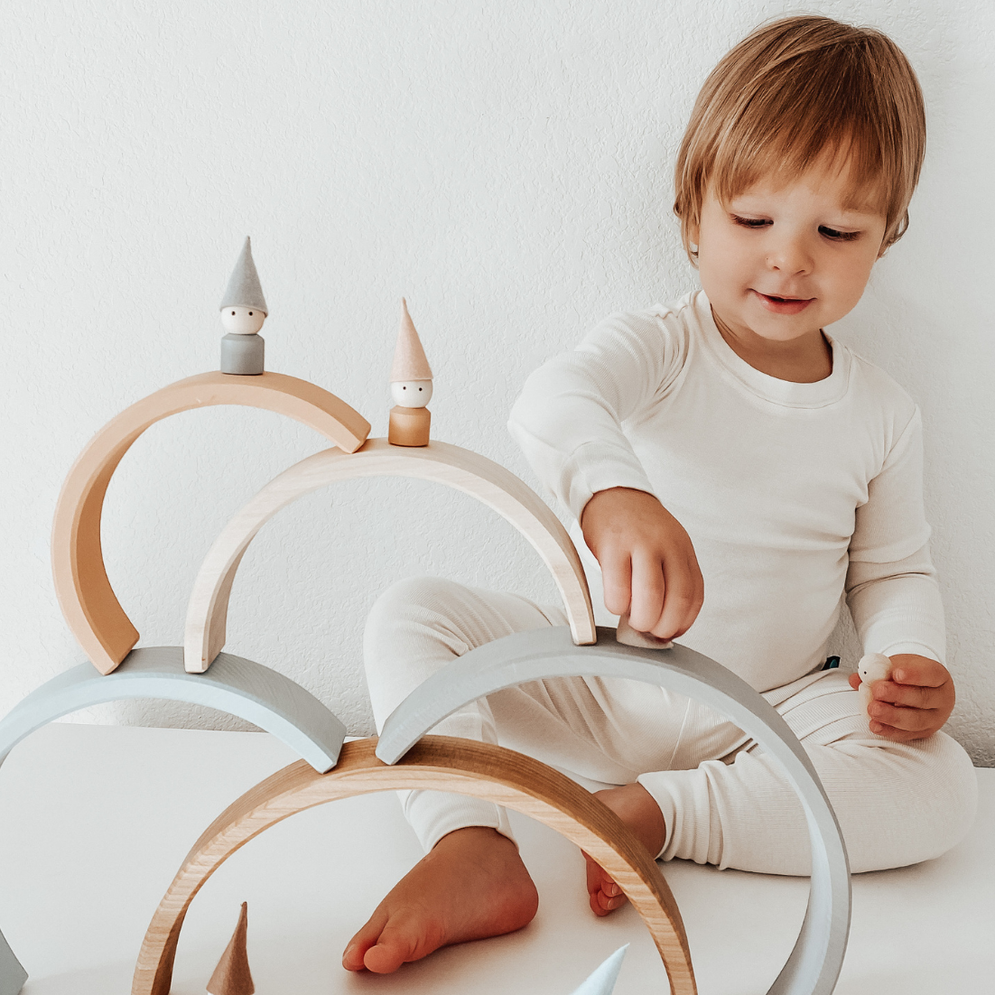 Boys and Girls Soft 100% Organic Cotton Snug Fit Pajama Sets | Oatmeal