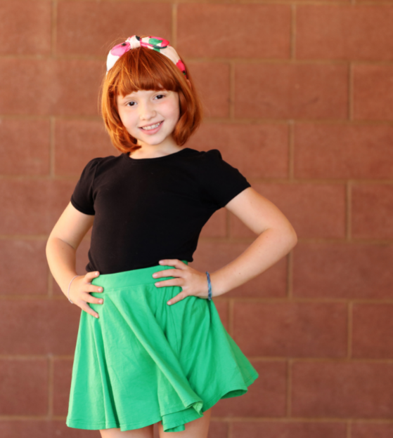 Girls Soft Cotton Short Sleeve Puff Tee | Deep Purple