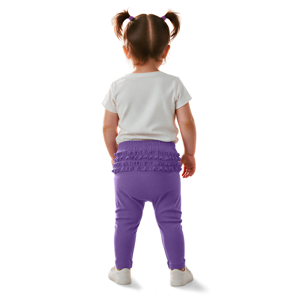 Baby Ruffle Butt Soft 100% Cotton Leggings | Deep Purple
