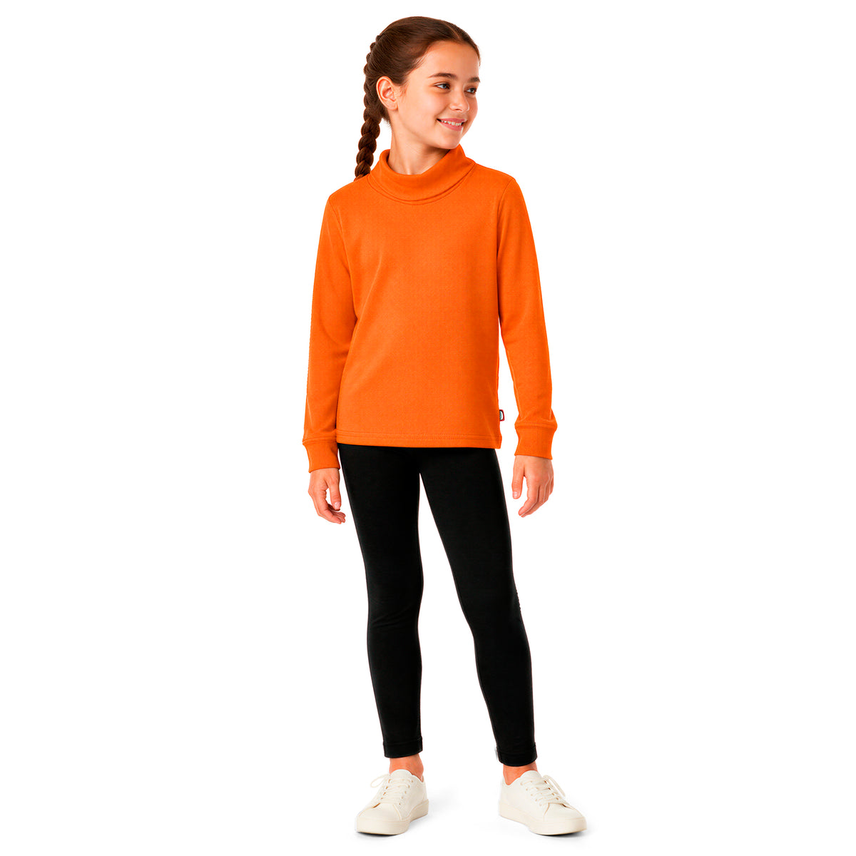 Boys and Girls Soft 100% Cotton Turtleneck | Orange