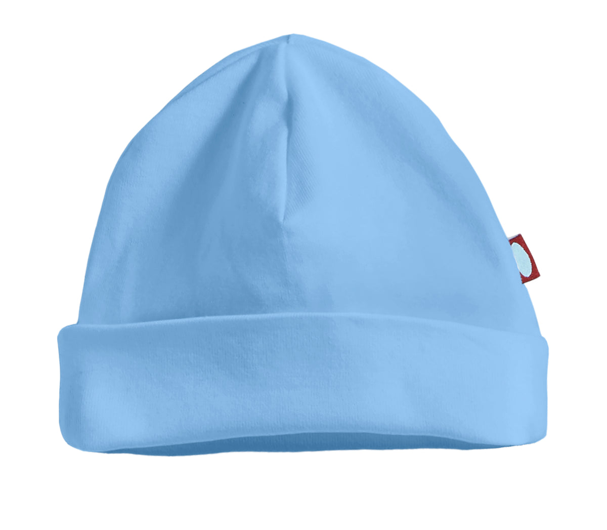 Super-Soft Organic Cotton Baby Rib Beanie Hat| Bright Light Blue
