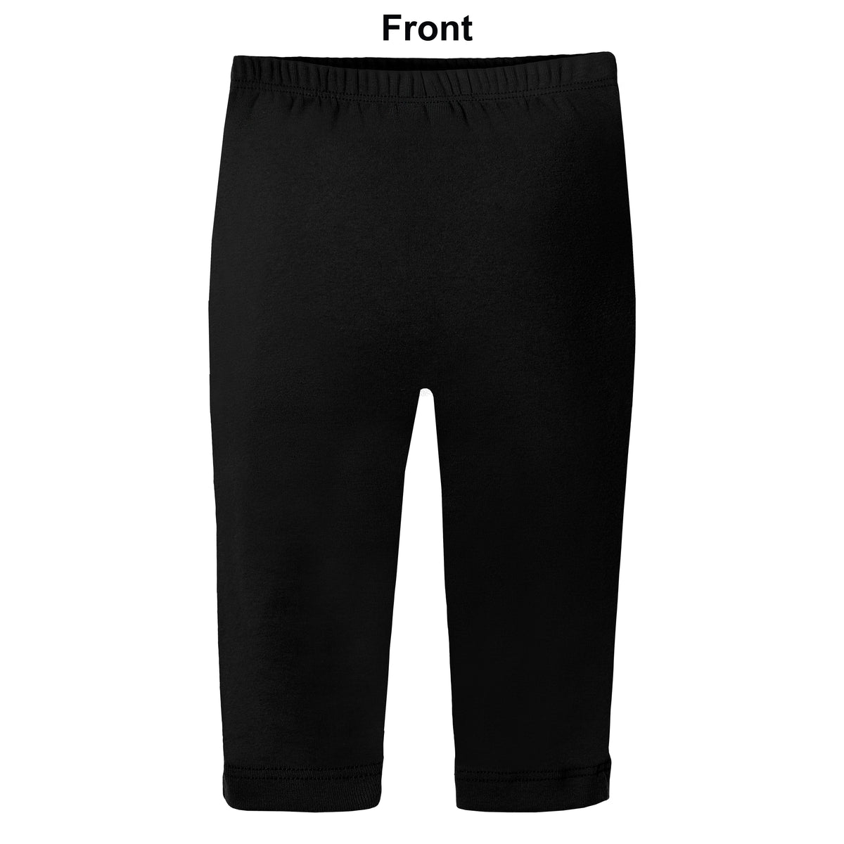 Baby Ruffle Butt Soft Cotton Leggings | Black