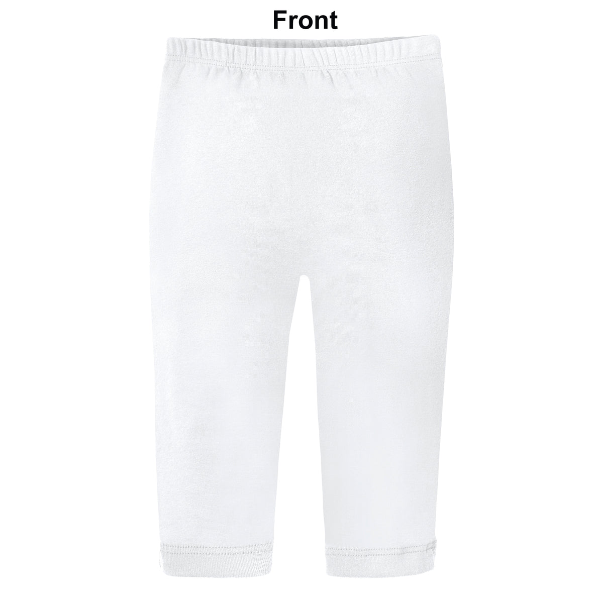 Baby Ruffle Butt Soft Cotton Leggings | White