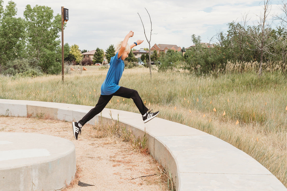 Boys Soft Cotton Athletic Pants - UPF 50+ | Dark Navy