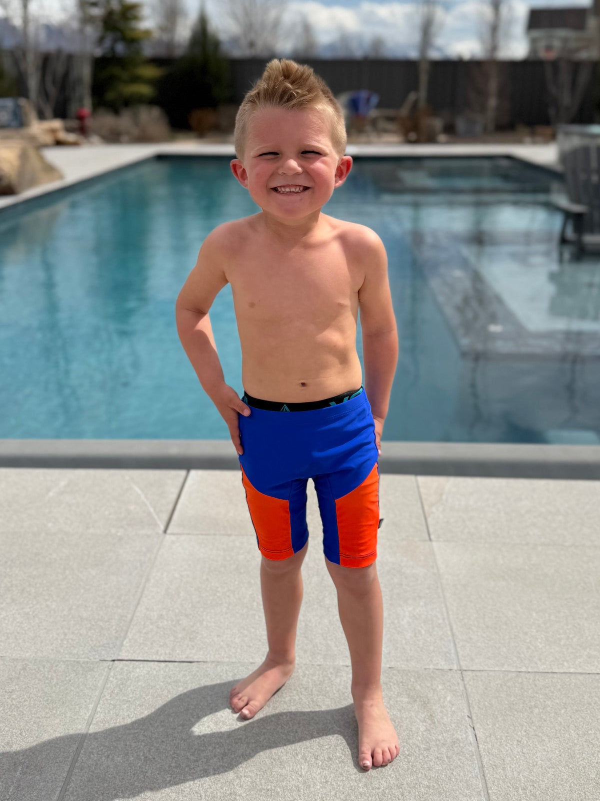 Unisex UPF 50+ Color Block Swim Jammer