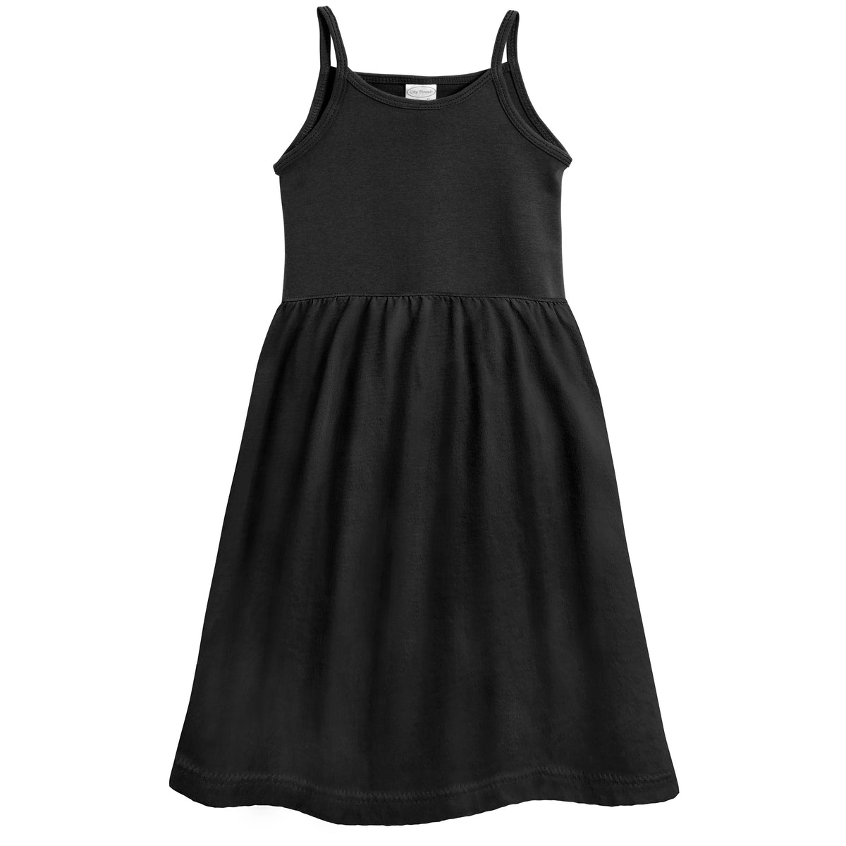 Soft Organic Cotton Empire Camisole Sundress | Black