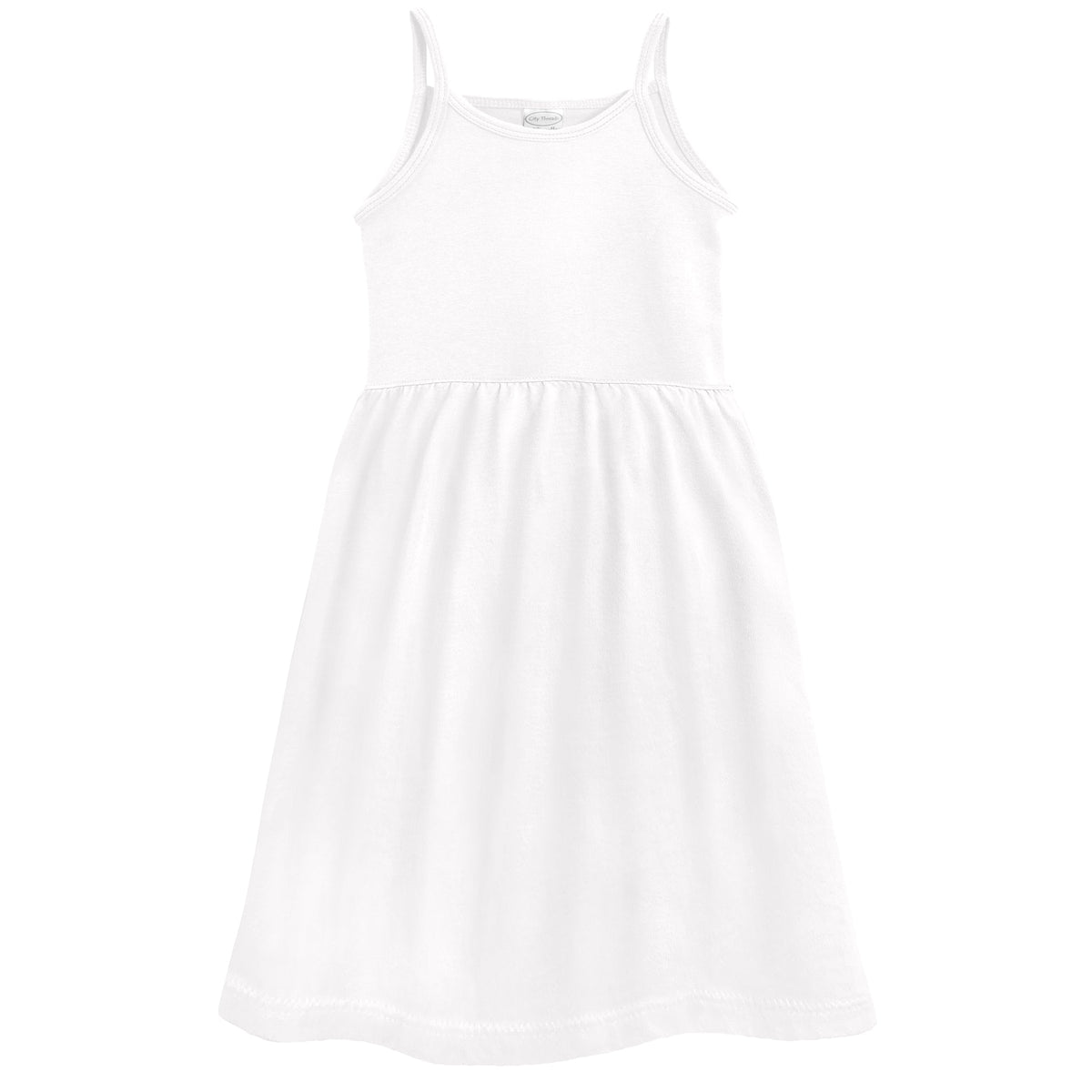 Soft Organic Cotton Empire Camisole Sundress | White