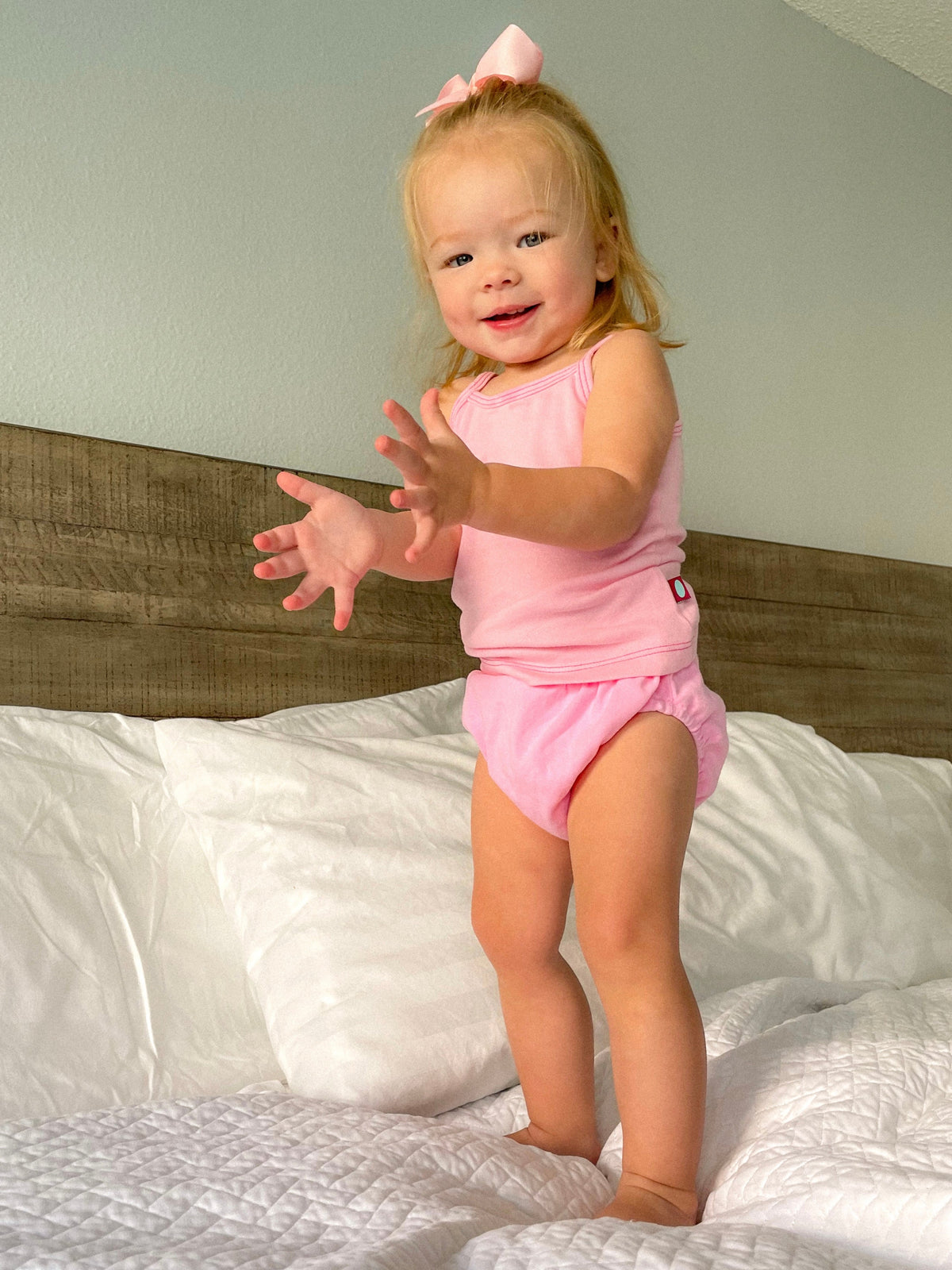 Boys and Girls Soft Cotton Diaper Cover 2-Pack | Pink/White