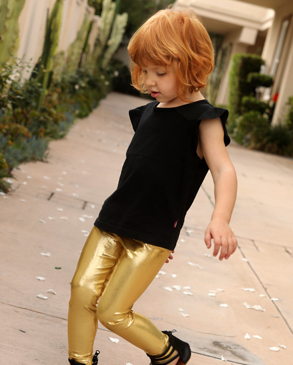 Girls Soft Cotton Jersey Flutter Tee