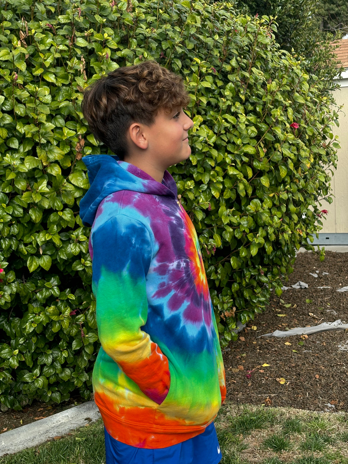 Limited Edition Tie Dyed Soft &amp; Cozy 100% Cotton Fleece Zip Hoodie | Rainbow Spiral