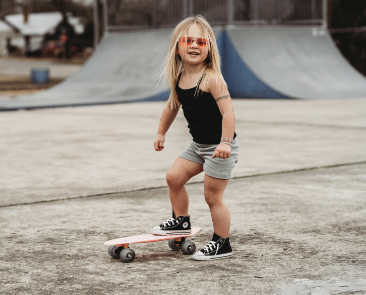 Girls Soft Organic Cotton Bike Shorts | Navy