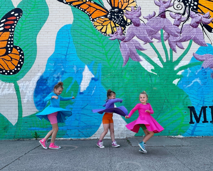 Girls Soft Organic Cotton Bike Shorts | Navy
