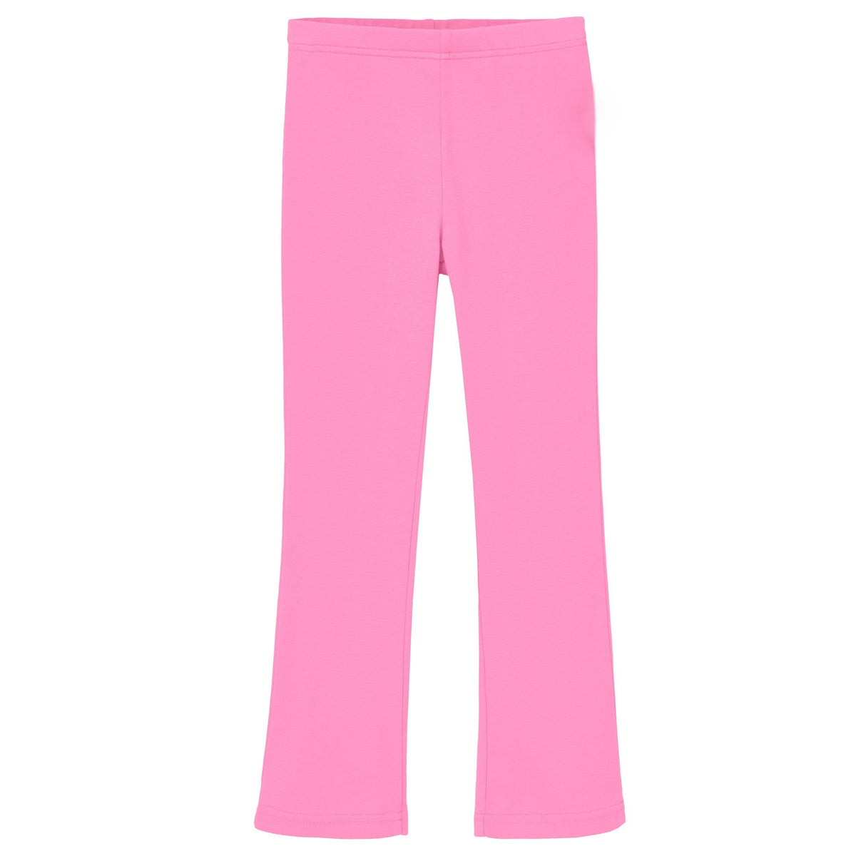 Girls Soft 100% Cotton Flare Boot-Cut Leggings | Bubblegum