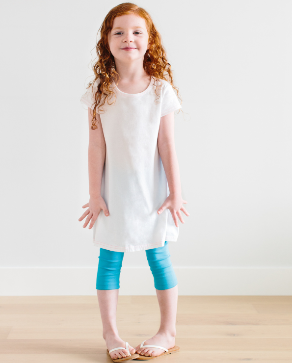 Girls Soft Cotton Jersey Cap Sleeve Dress | Navy - City Threads USA
