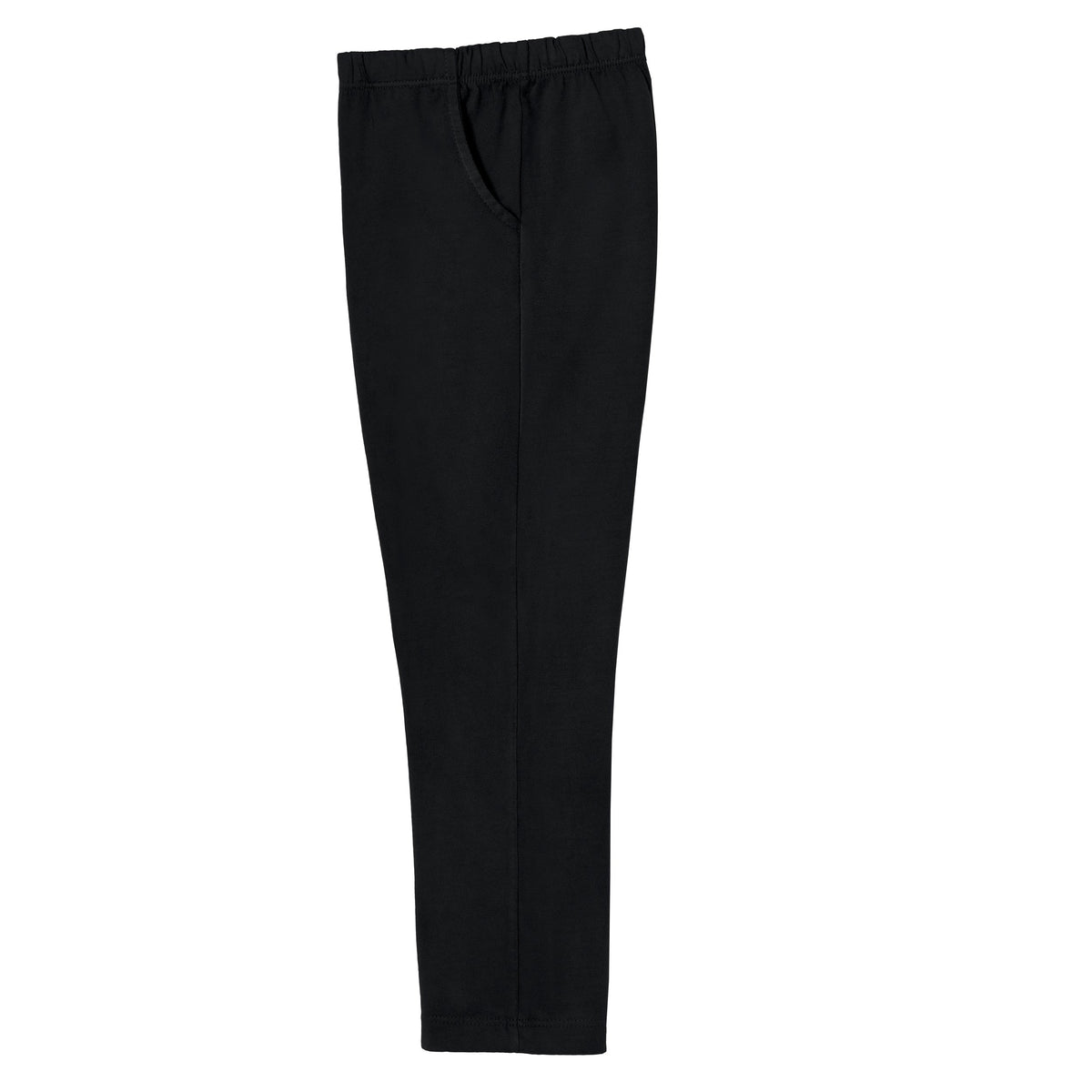 Girls Soft Cotton UPF 50+ Jersey Pocket Pants | Black