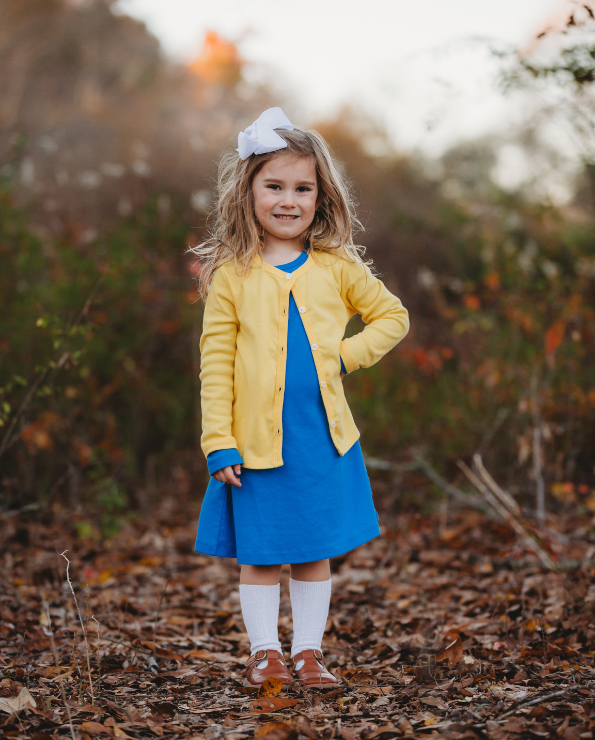 Girls Soft Cotton Button-Down Cardigan | Yellow - Super Comfy Kids Clothing, 100% Cotton, Sensory Friendly, USA Made - City Threads Girls Soft Cotton Button-Down Cardigan | Yellow - Super Comfy Kids Clothing, 100% Cotton, Sensory Friendly, USA Made - City Threads