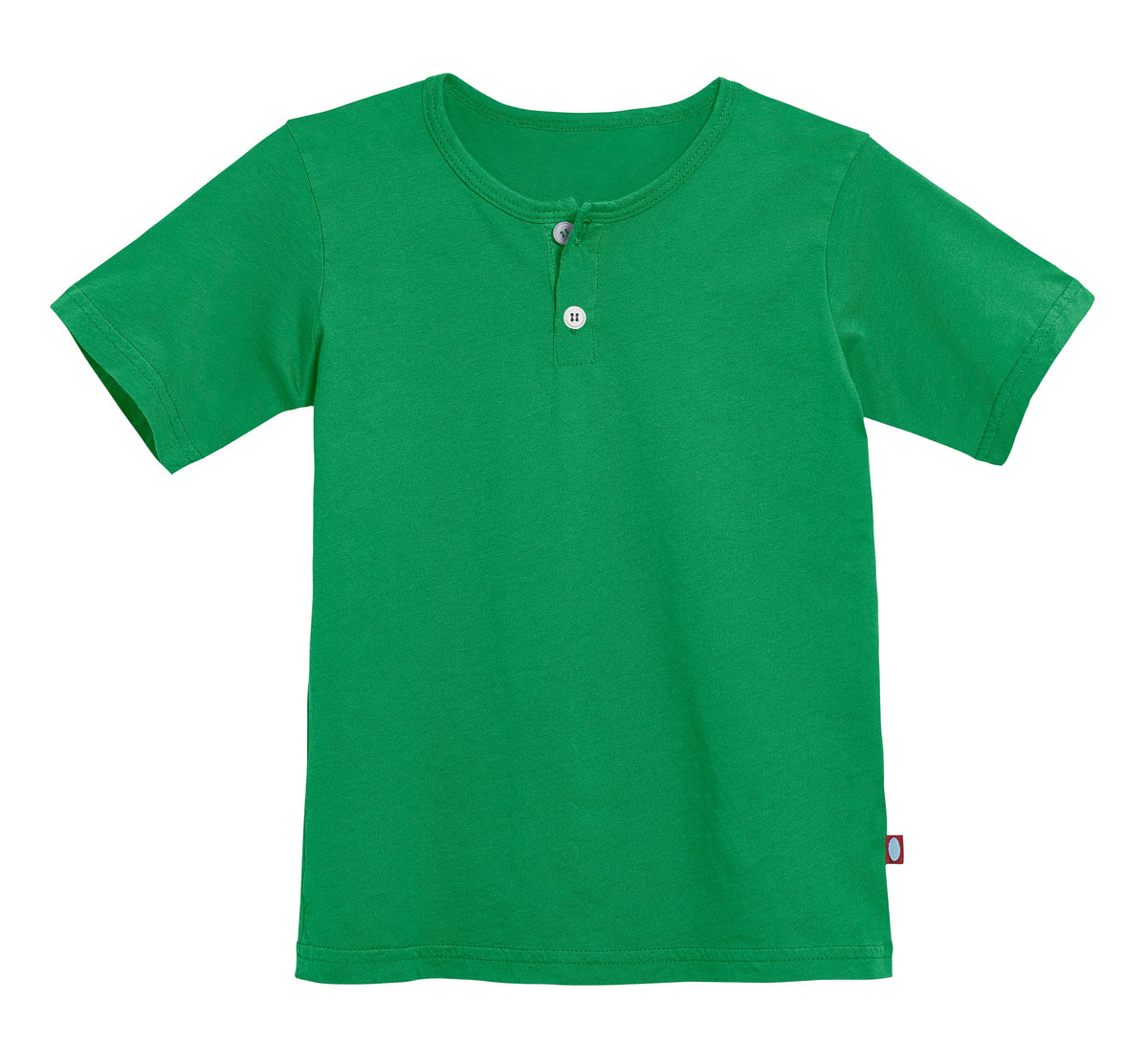 Boys Soft Organic Cotton Jersey Short Sleeve Henley Tee | ELF