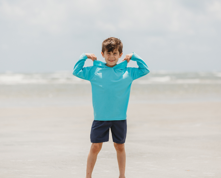 Unisex UPF 50+ Long Sleeve Hooded Rashguard | White