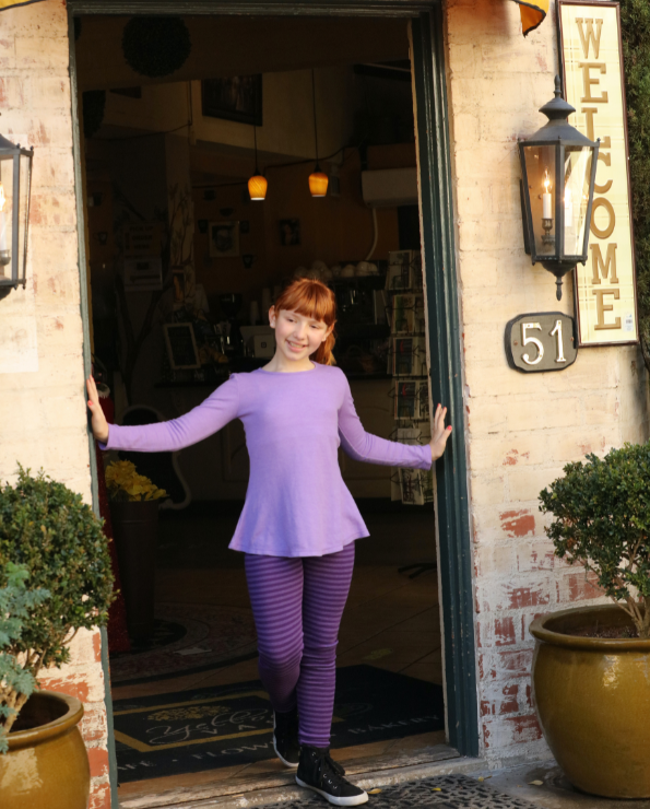 Girls Soft Stripe Leggings | Turquoise