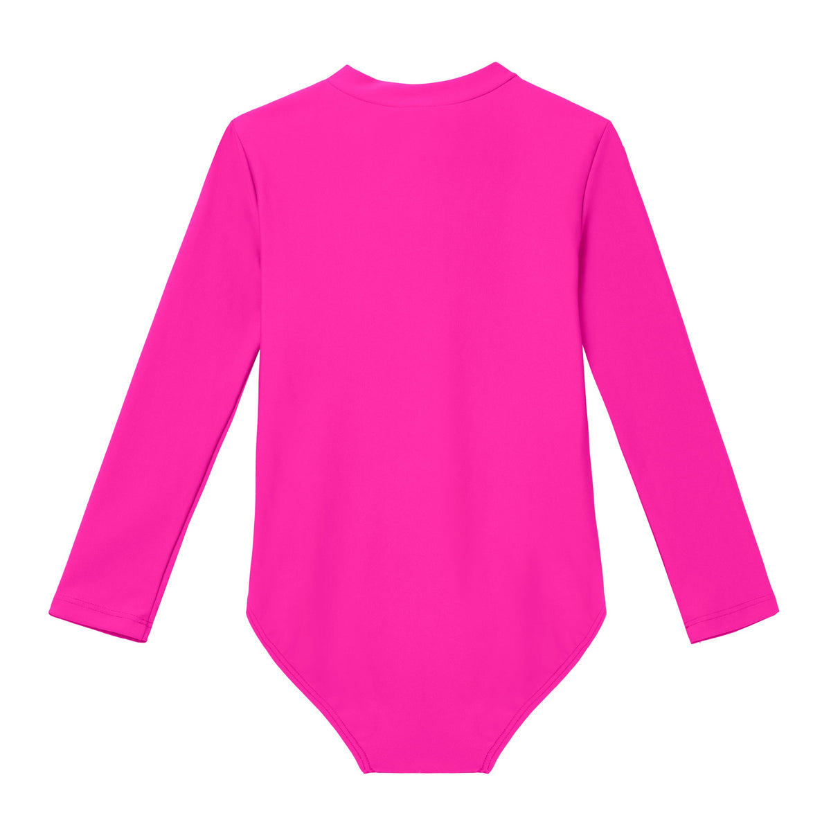 Girls UPF 50+ One-Piece Long Sleeve Swimsuit | Hot Pink