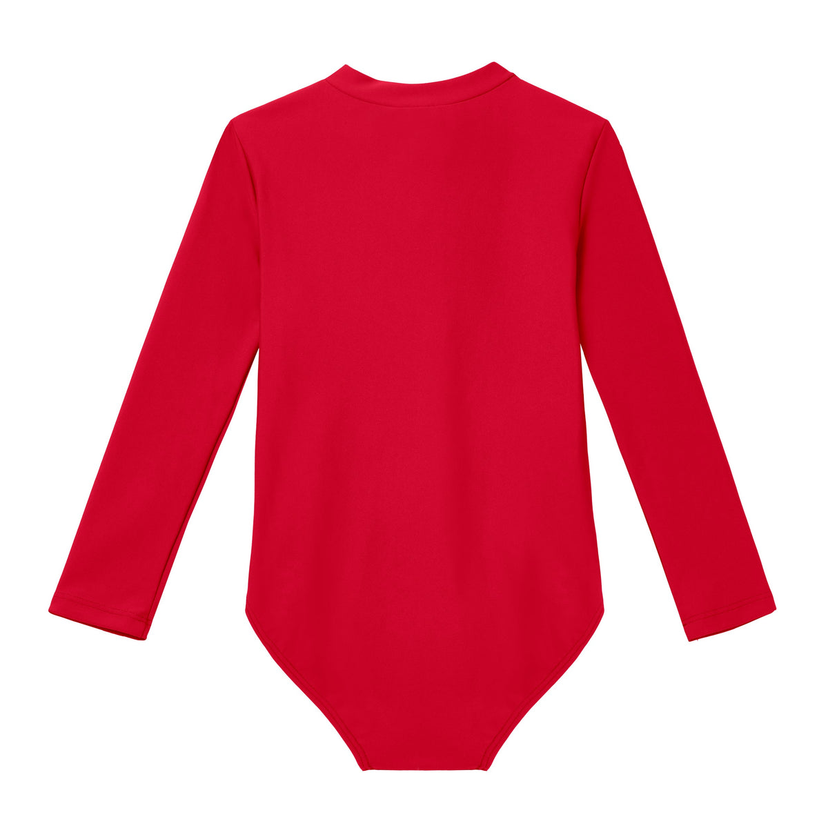Girls UPF 50+ One-Piece Long Sleeve Swimsuit | Red