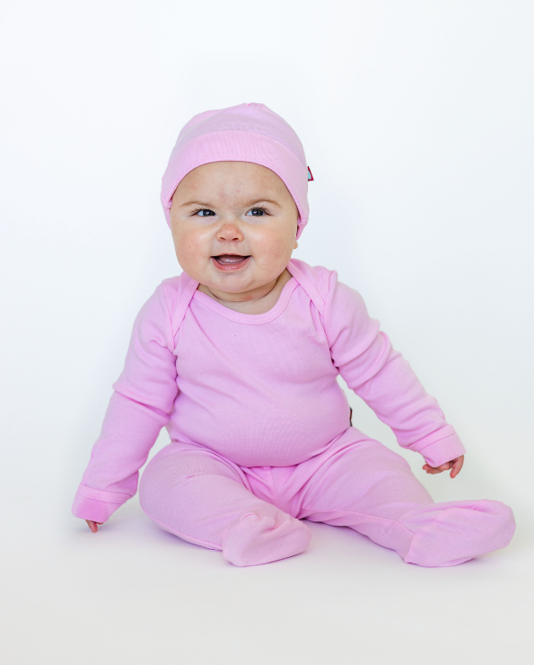 Super-Soft Organic Cotton Baby Rib Long Sleeve Snap Onesie| Elf Green