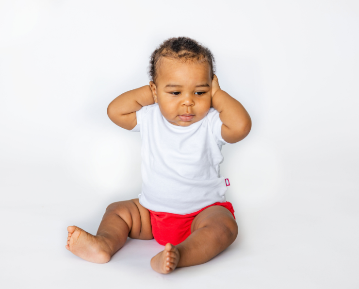 Super-Soft Organic Cotton Baby Rib Short Sleeve Lap Tee| Bright Light Blue