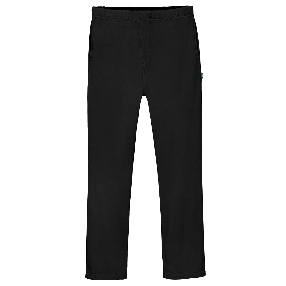 Men's Soft 100% Cotton Athletic Everyday Lounge Pocket Pant | Black
