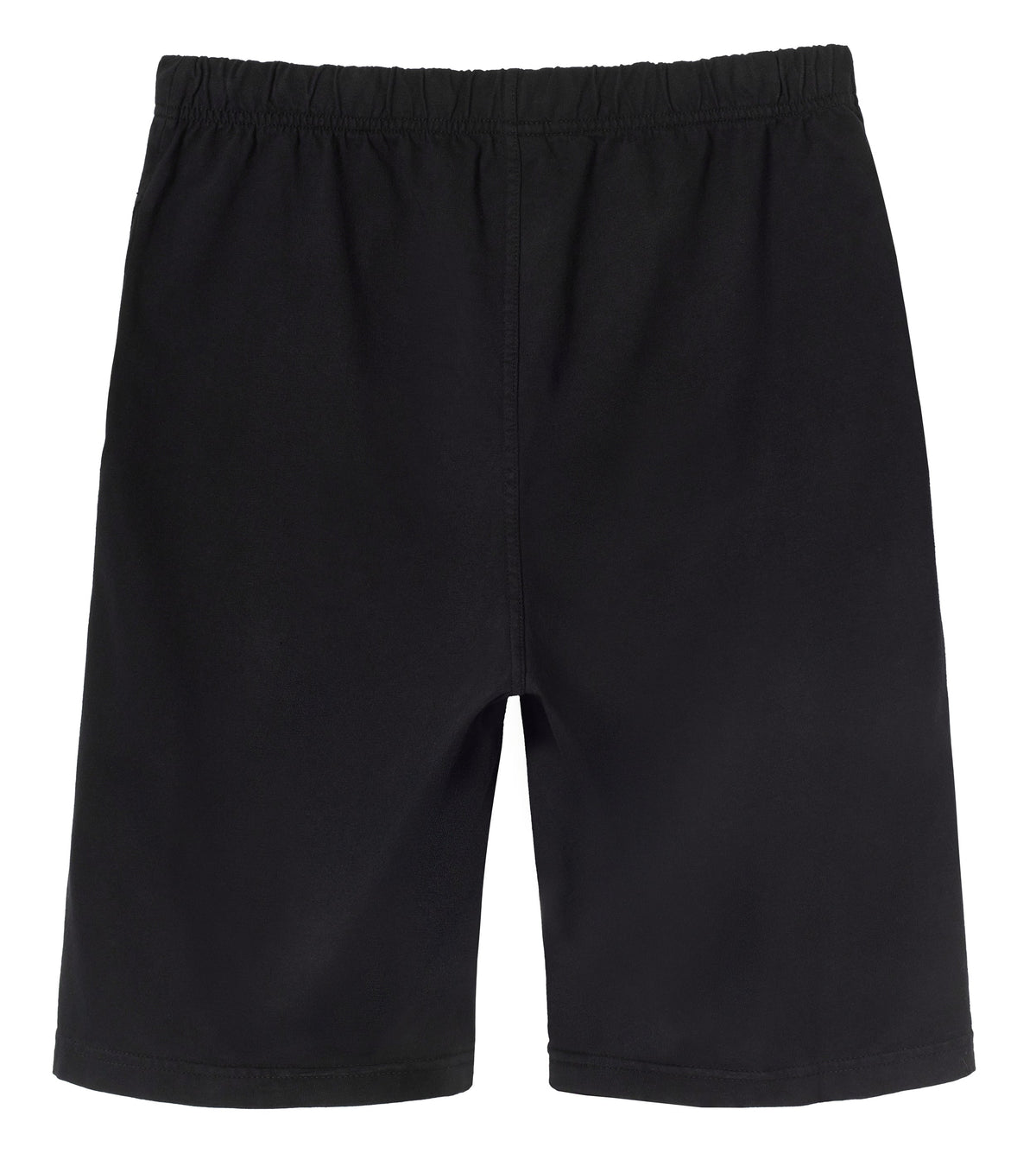 Men's Soft 100% Cotton Athletic Workout Lounge Pocket Shorts | Black