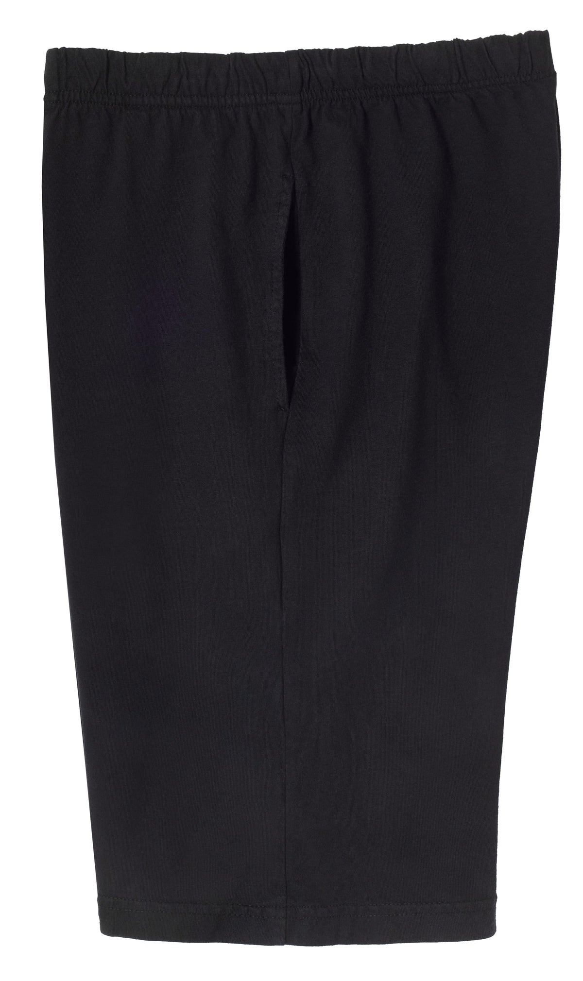 Men's Soft 100% Cotton Athletic Workout Lounge Pocket Shorts | Black