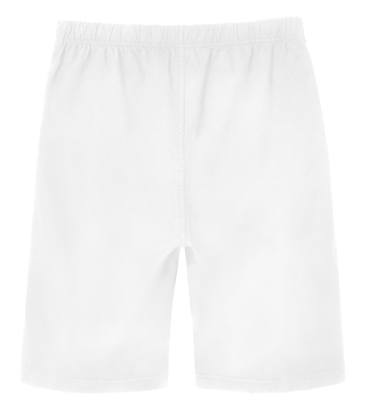 Men's Soft 100% Cotton Athletic Workout Lounge Pocket Shorts | White
