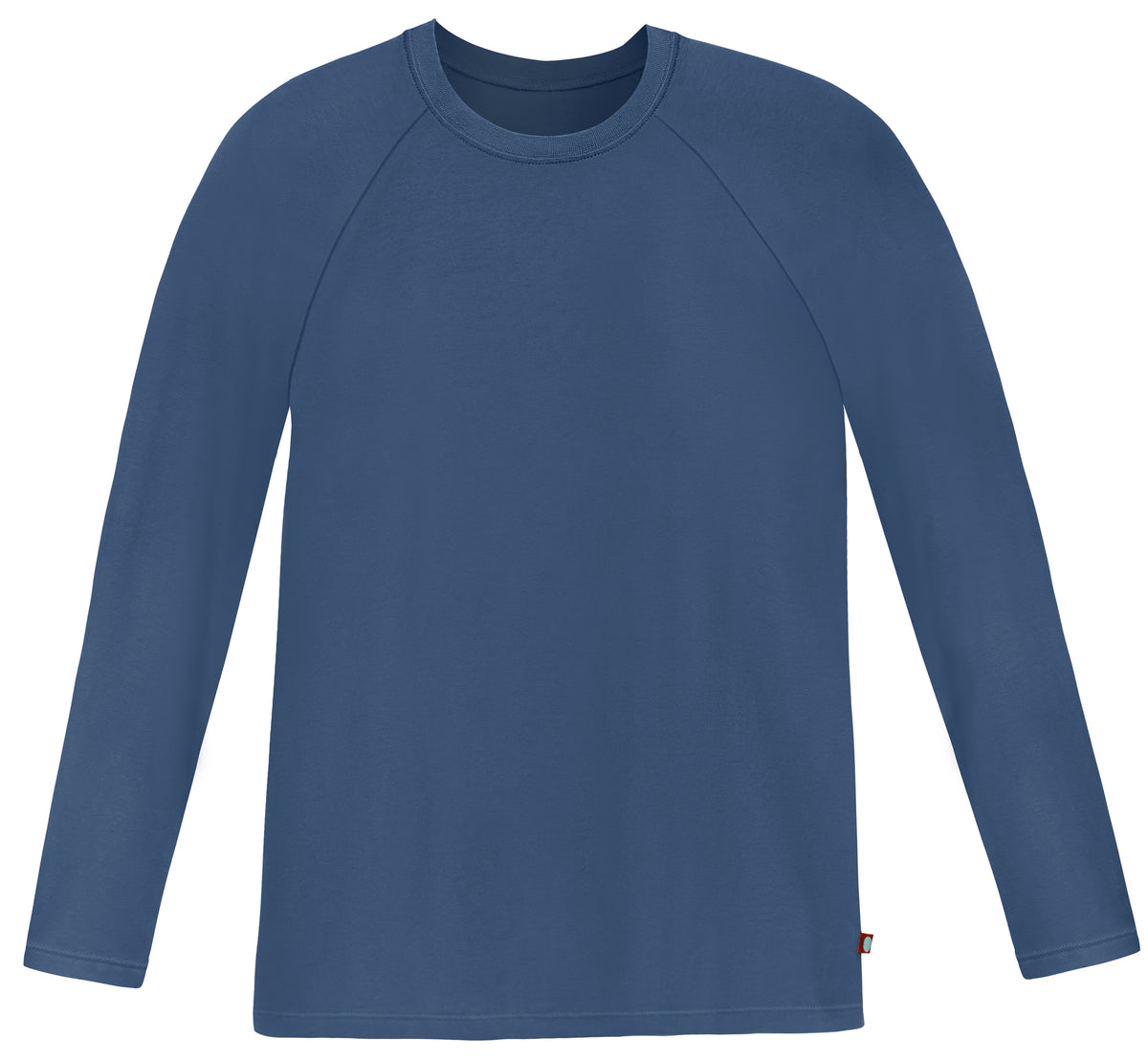 Men's Soft 100% Organic Cotton Raglan Long Sleeve Tee | Midnight