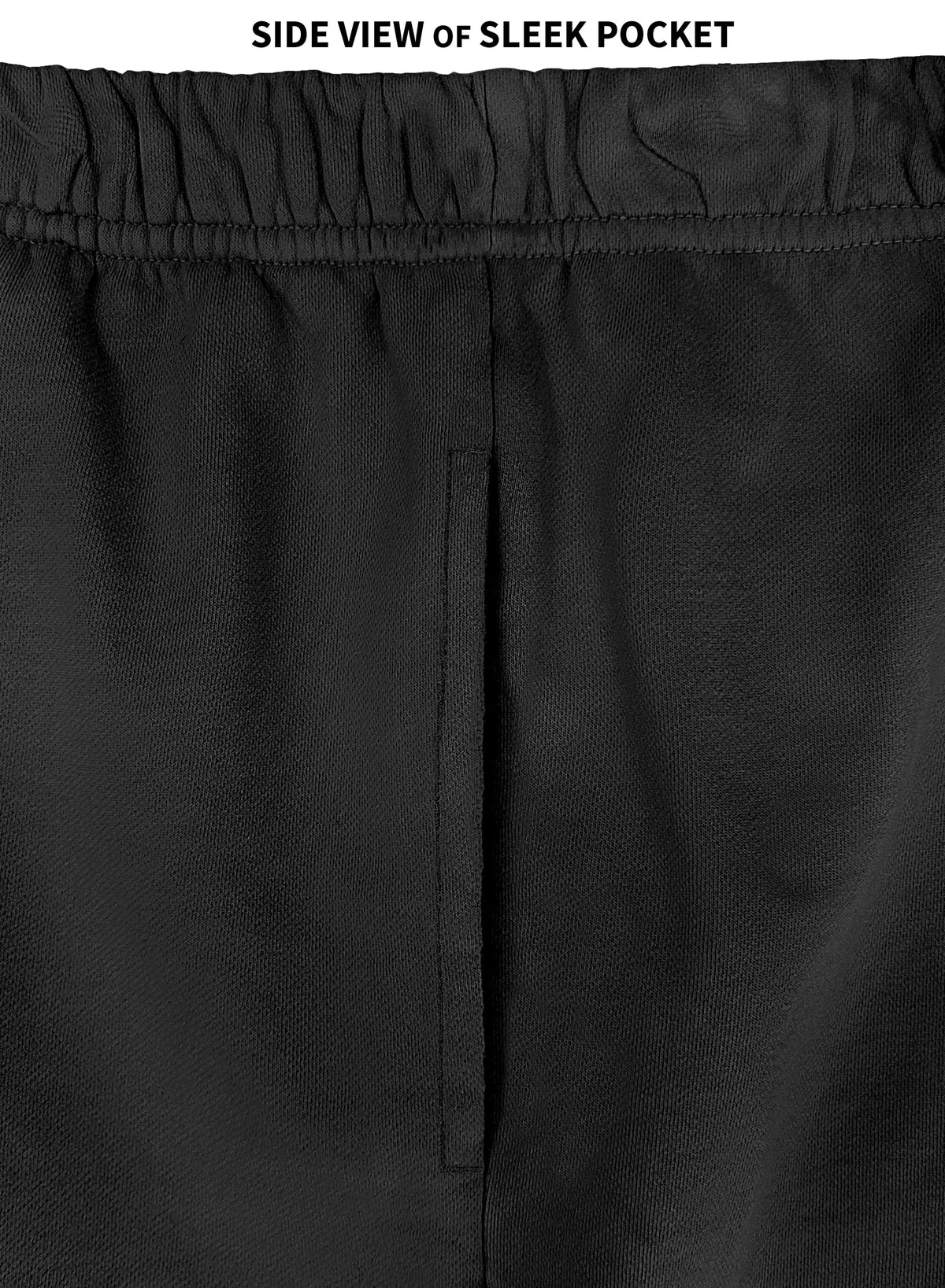 The Softest Men's 100% Cotton Fleece Athletic Short | Black