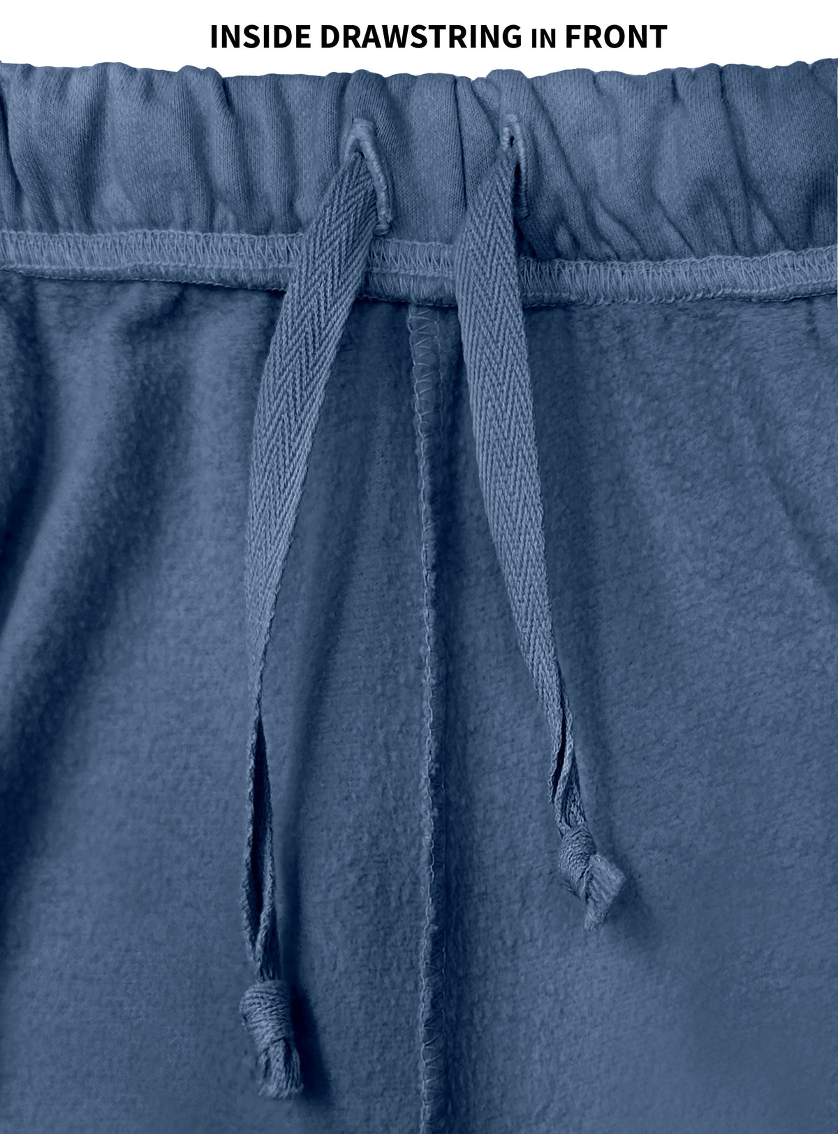 The Softest Men's 100% Cotton Fleece Athletic Short | Denim Blue