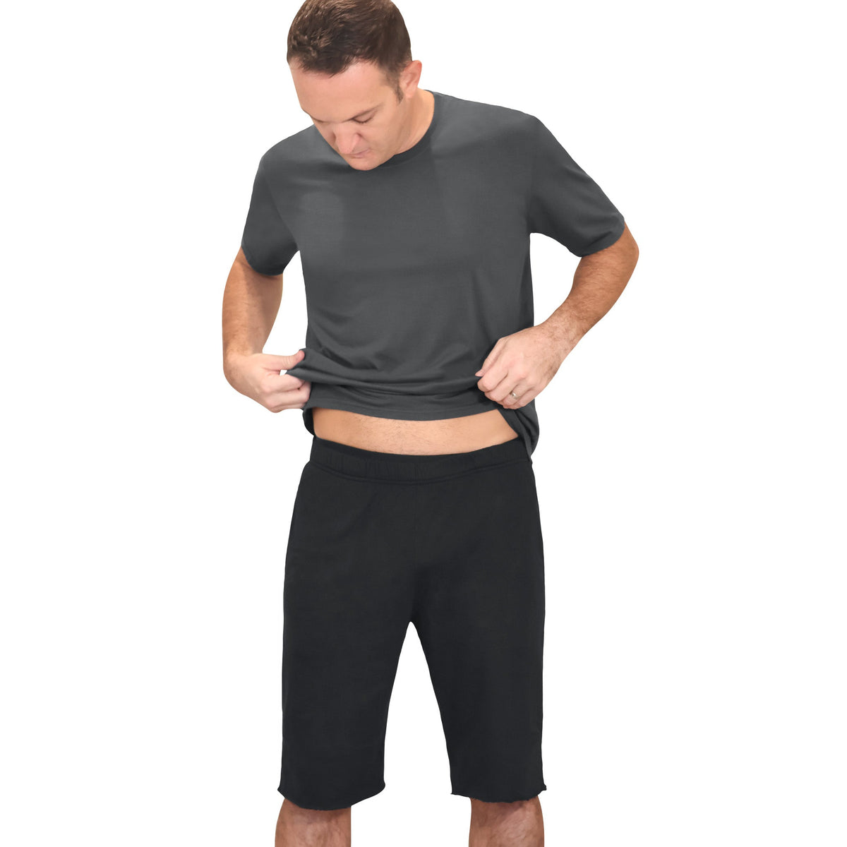 The Softest Men's 100% Cotton Fleece Athletic Short | Charcoal