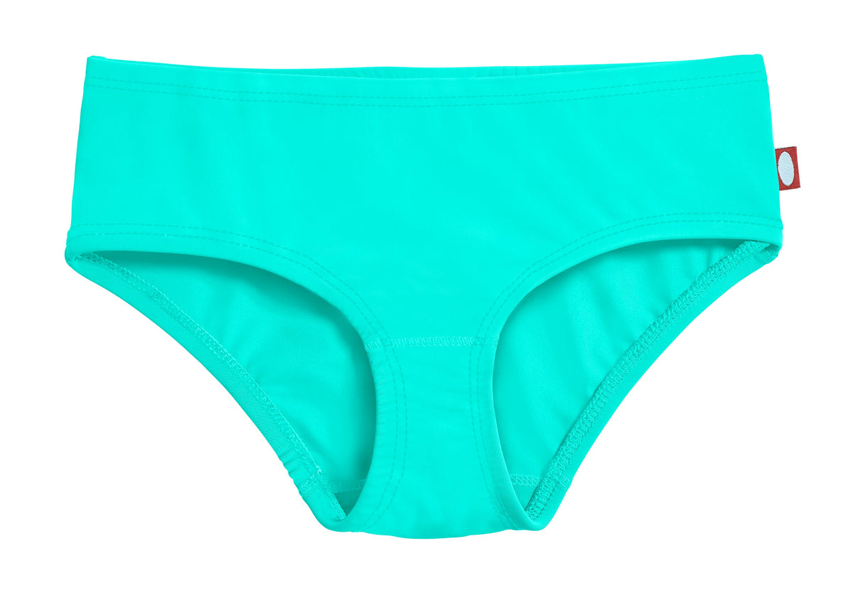 Girls Recycled Nylon UPF 50+ Swim Brief | Aqua
