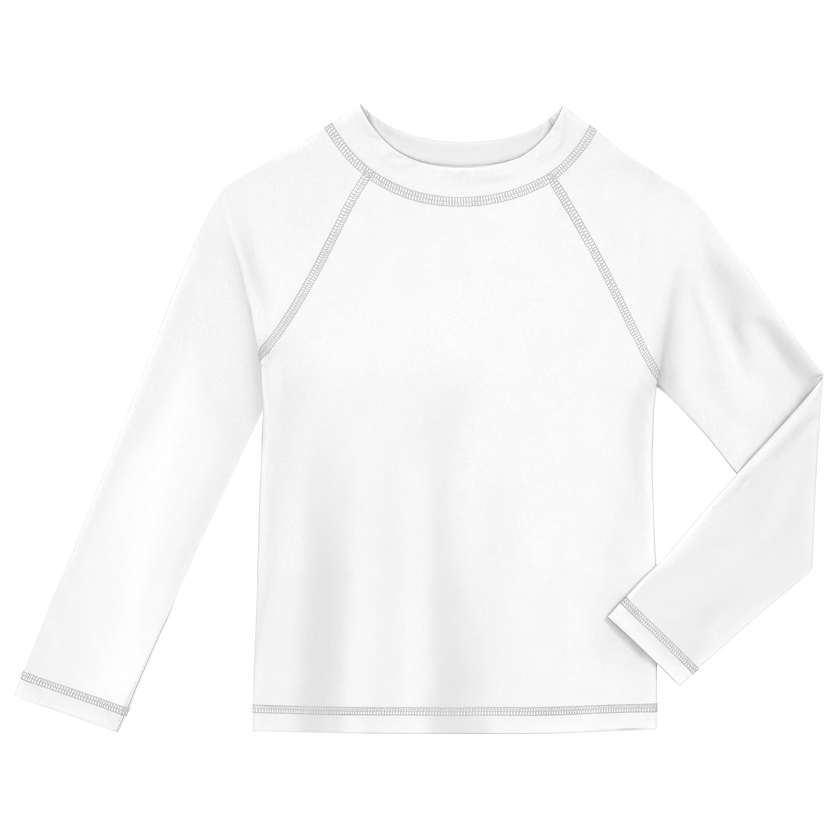 Boys UPF 50+ Long Sleeve Rashguard | White