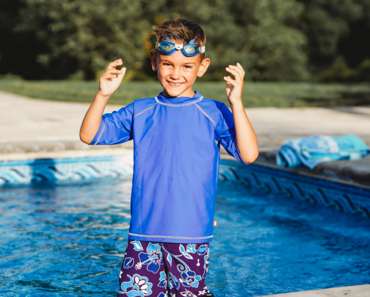 Boys UPF 50+ Short Sleeve Rashguard | Royal Blue