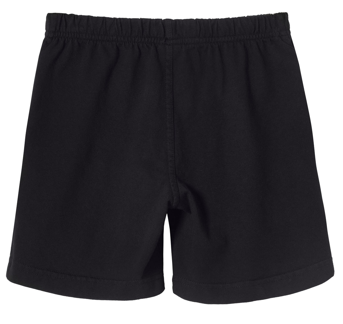Boys Soft Cotton UPF 50+ Above-Knee Side Pocket Shorts | Black
