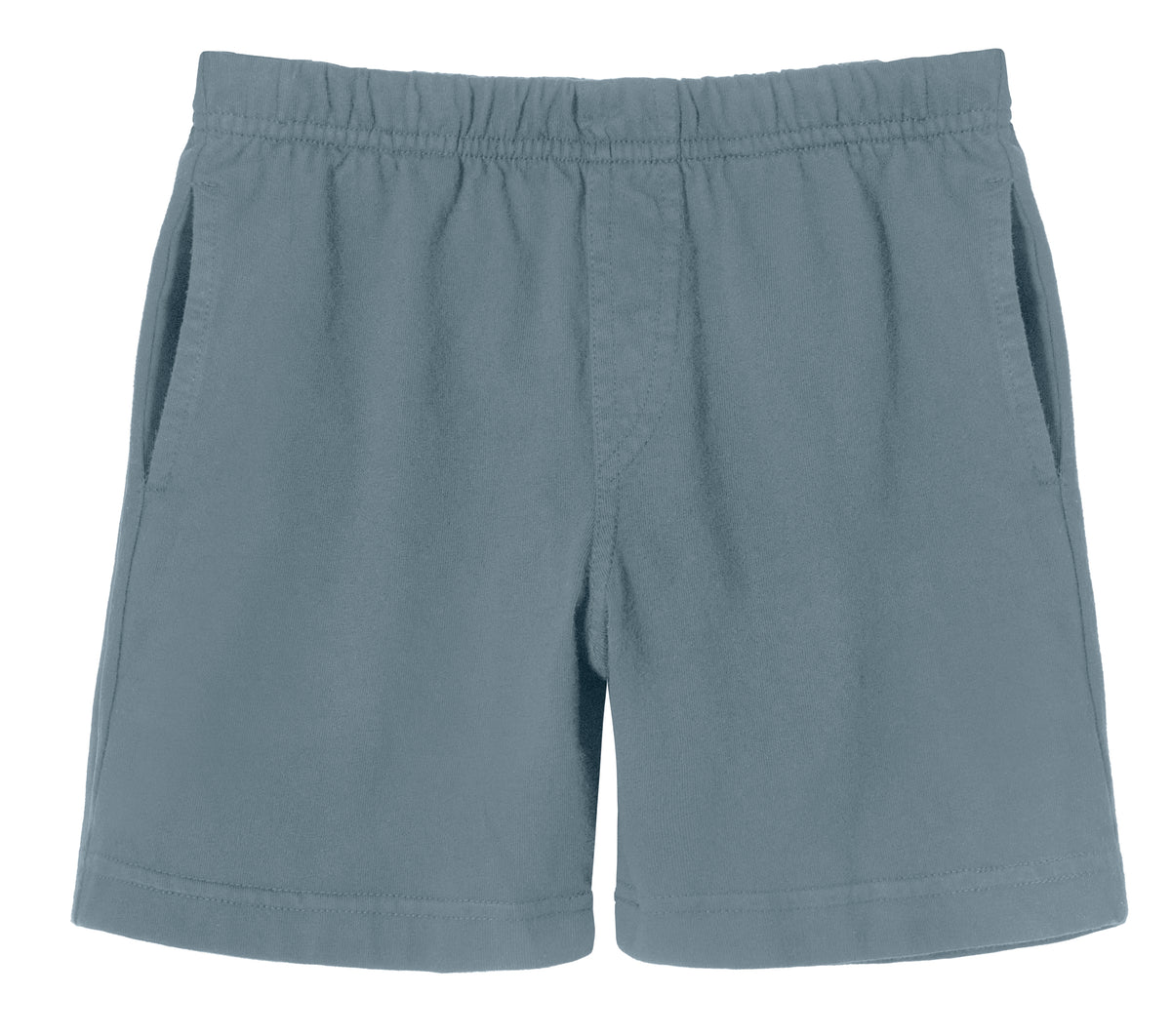 Boys Soft Cotton UPF 50+ Above-Knee Side Pocket Shorts | Concrete