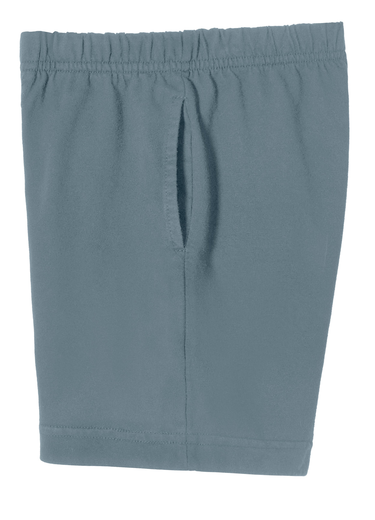 Boys Soft Cotton UPF 50+ Above-Knee Side Pocket Shorts | Concrete