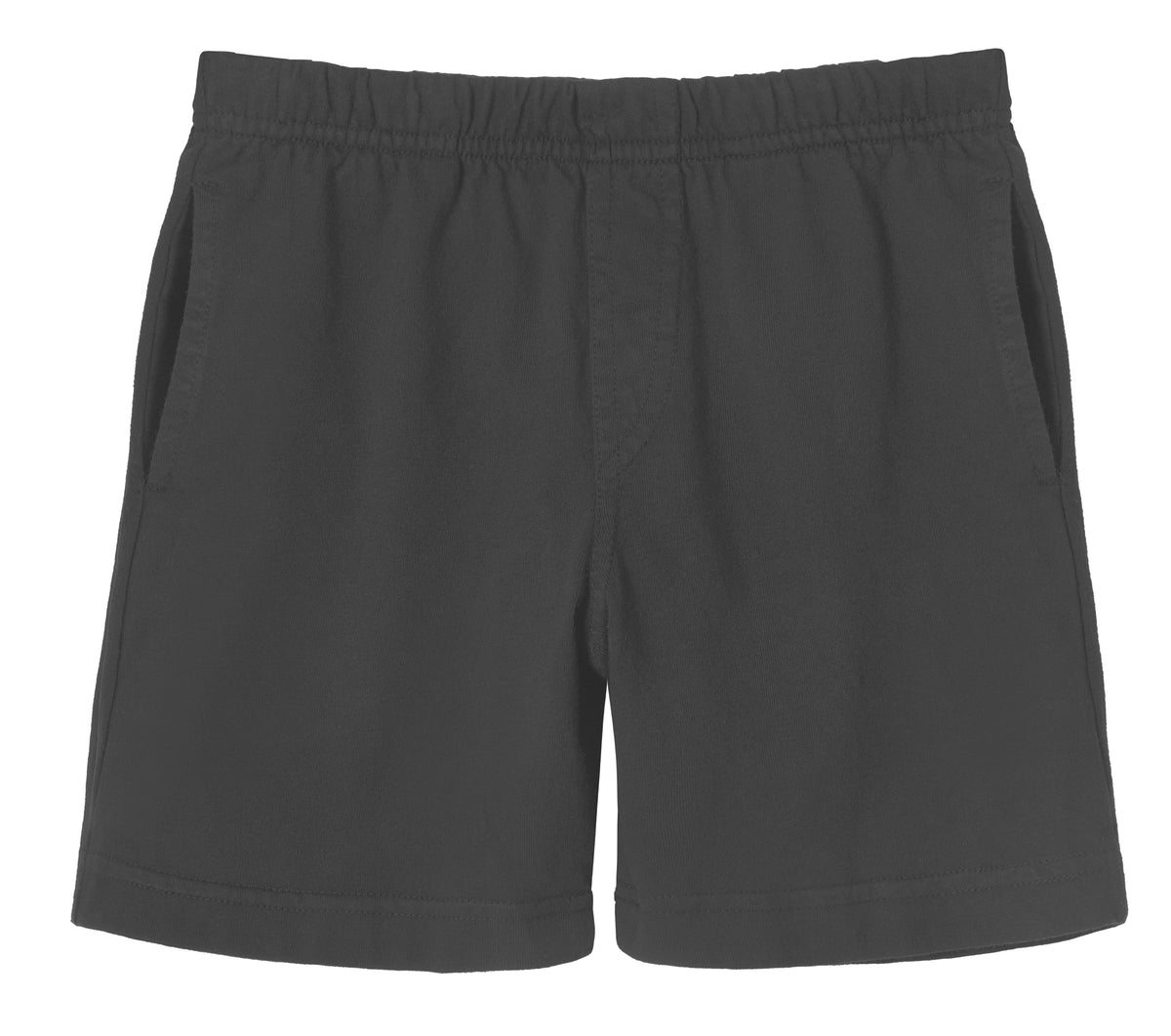Boys Soft Cotton UPF 50+ Above-Knee Side Pocket Shorts | Charcoal