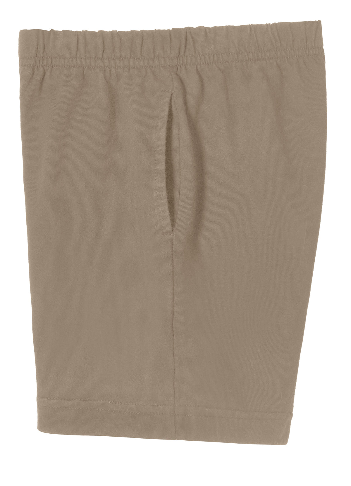 Boys Soft Cotton UPF 50+ Above-Knee Side Pocket Shorts | Dark Khaki