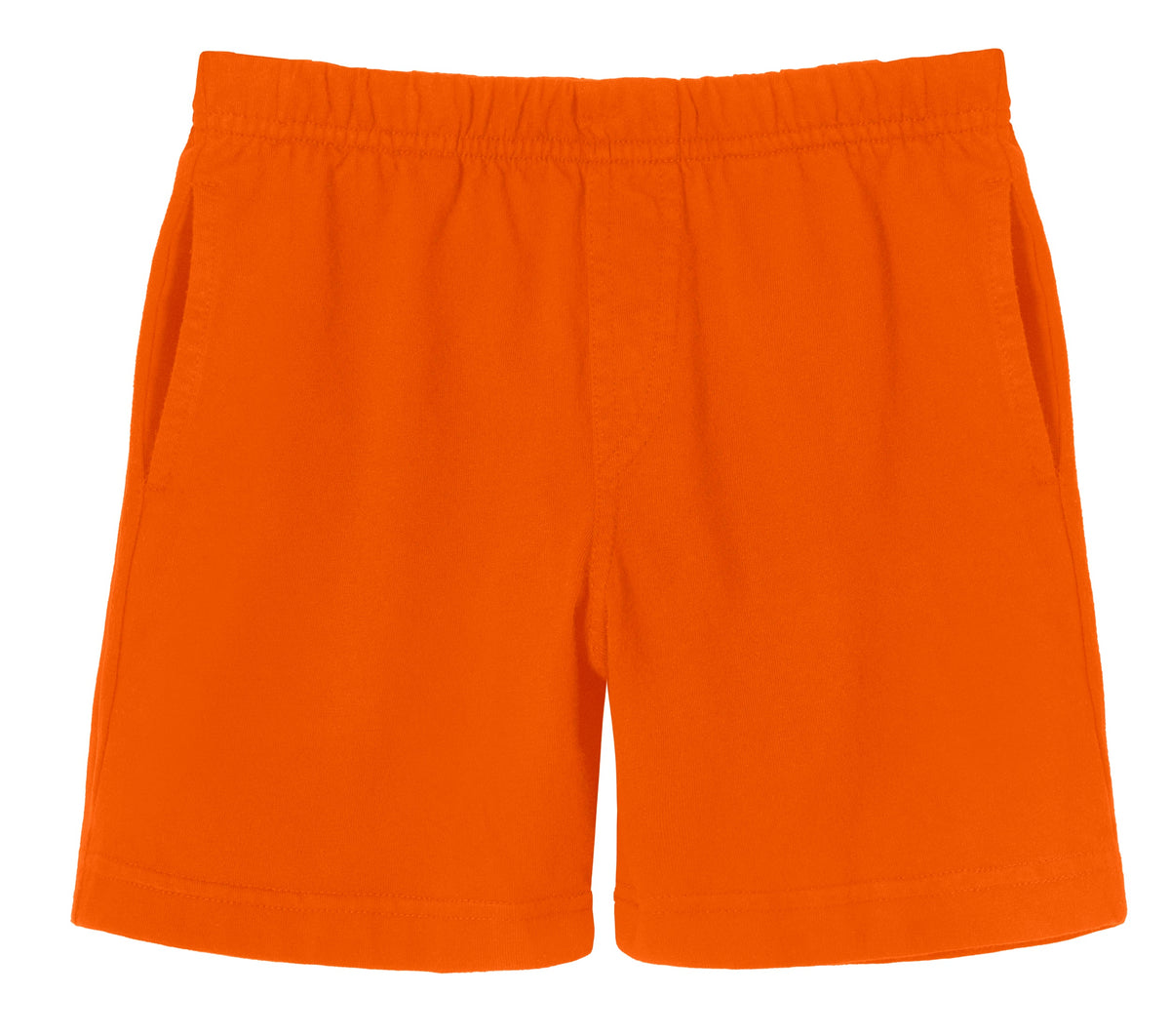 Boys Soft Cotton UPF 50+ Above-Knee Side Pocket Shorts | Orange