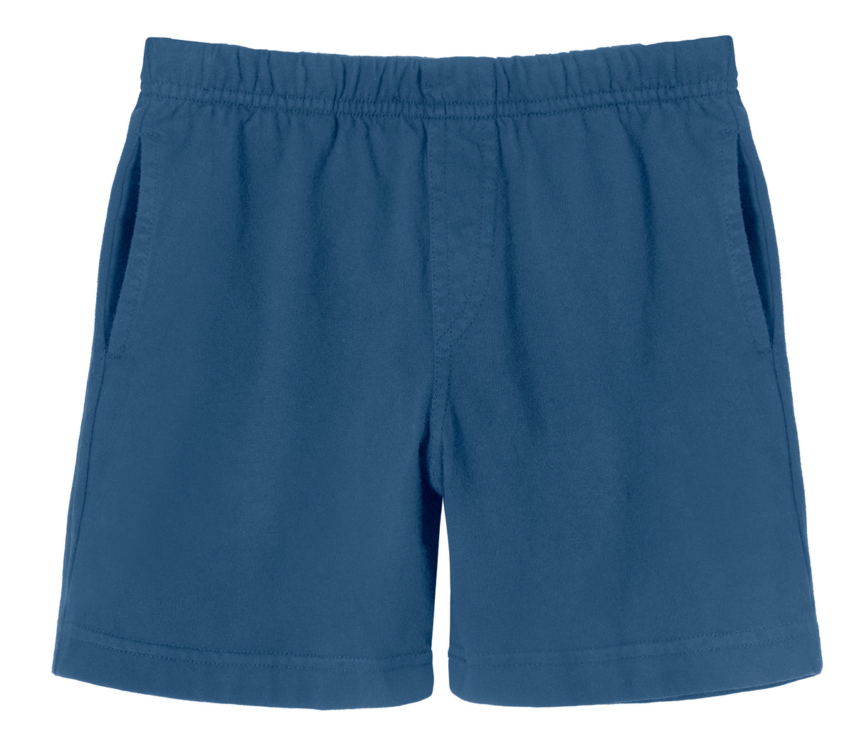 Boys Soft Cotton UPF 50+ Above-Knee Side Pocket Shorts | Smurf