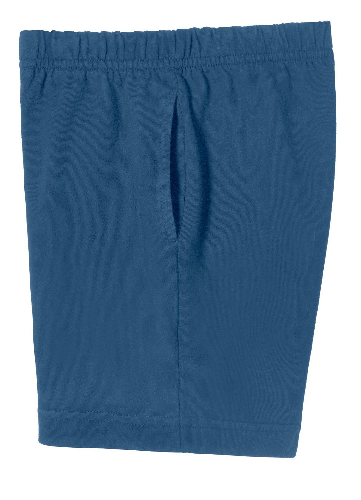 Boys Soft Cotton UPF 50+ Above-Knee Side Pocket Shorts | Smurf