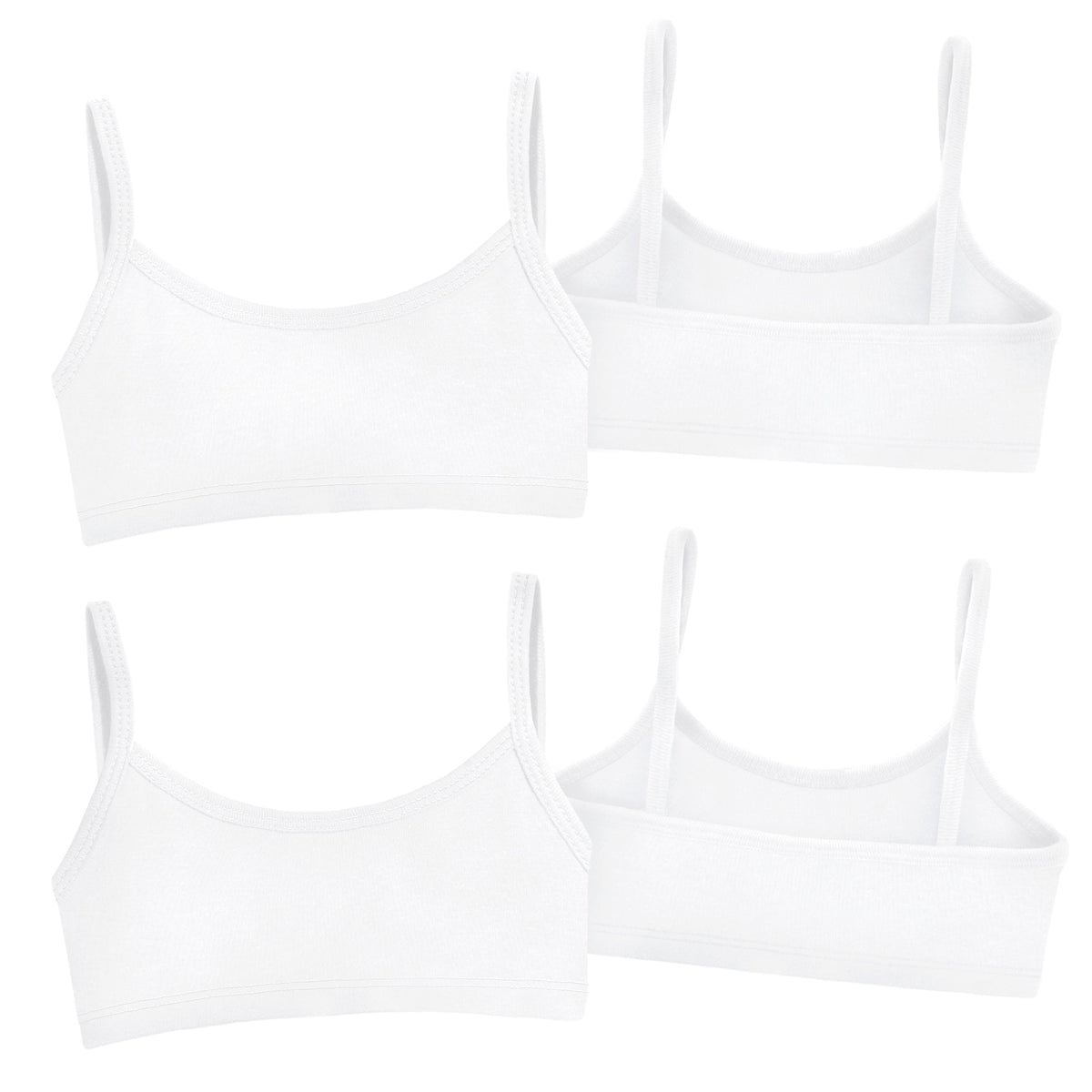 Soft Cotton Training Bra 2 Pack | White/White