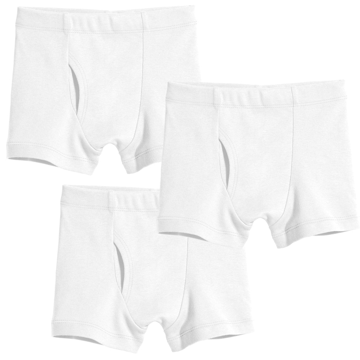 Boys Organic Cotton Boxer Brief - 3 Pack | Favorite White
